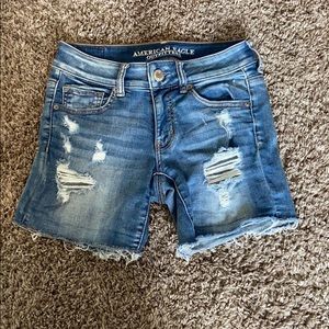 American Eagle super super stretch denim shorts
